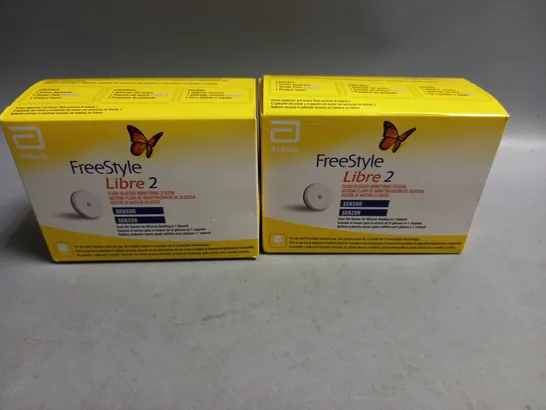 LOT OF 2 FREESTYLE LIBRE 2 FLASH GLUCOSE MONITORING SYSTEM