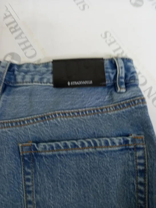 STRADIVARIUS STRAIGHT VINTAGE BLUE DENIM JEANS - UK SIZE 10