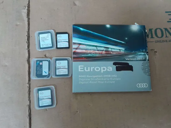 LOT OF 6 EURO SAT NAV MAPS FOR - NISSAN - AUDI / 