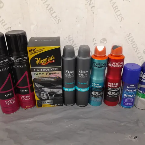 APPROXIMATELY 6 ASSORTED AEROSOL CANS TO INCLUDE TRESEMME, GILLETTE AND DOVE MEN - COLLECTION ONLY 