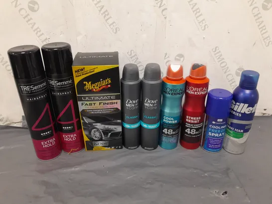 APPROXIMATELY 6 ASSORTED AEROSOL CANS TO INCLUDE TRESEMME, GILLETTE AND DOVE MEN - COLLECTION ONLY 