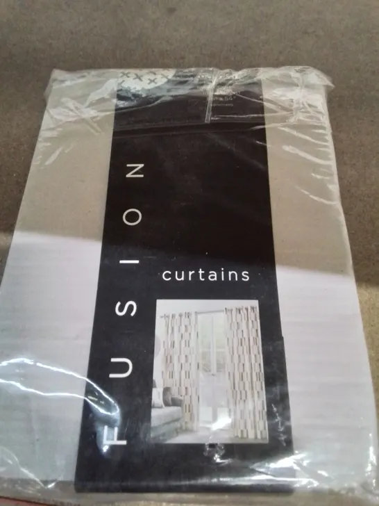 FUSION FULLY LINED EYELET CURTAINS 66X54 INCH 