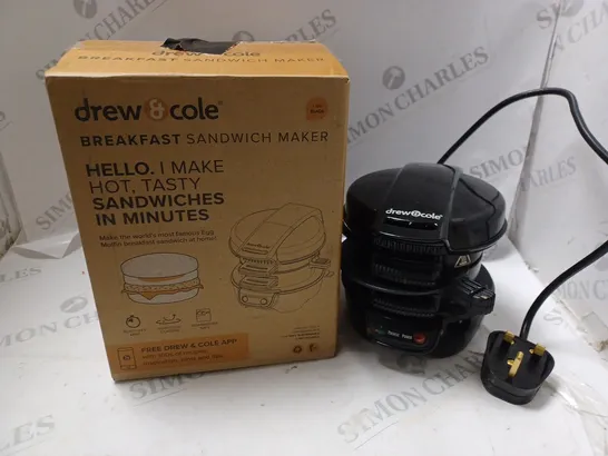 BOXED DREW & COLE BREAKFAST SANDWICH MAKER