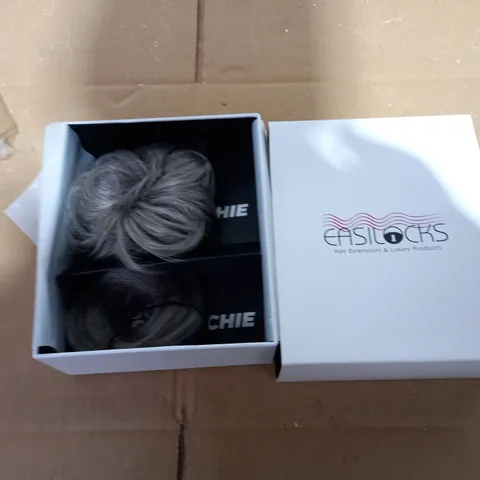 EASILOCKS SET OF 2 SCRUNCHIES LIGHT GREY