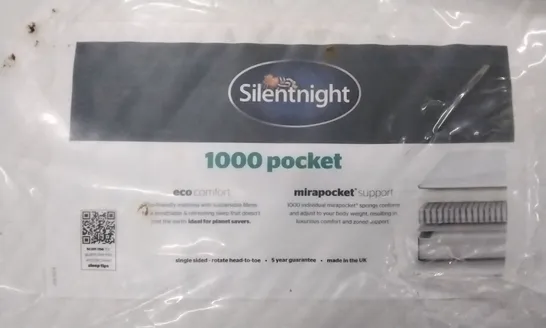 QUALITY BAGGED SILENTNIGHT 1000 POCKET ECO COMFORT KING SIZE 5FT MATTRESS