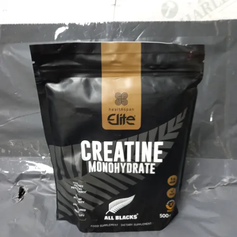 SEALED HEALTHSPAN ELITE CREATINE MONOHYDRATE ALL BLACKS 500G