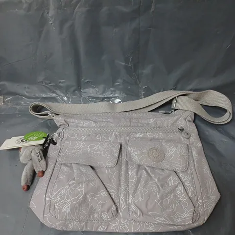 KIPLING LADIES SATCHEL WITH MONKEY GREY