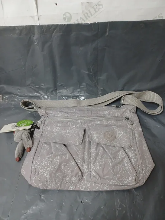 KIPLING LADIES SATCHEL WITH MONKEY GREY