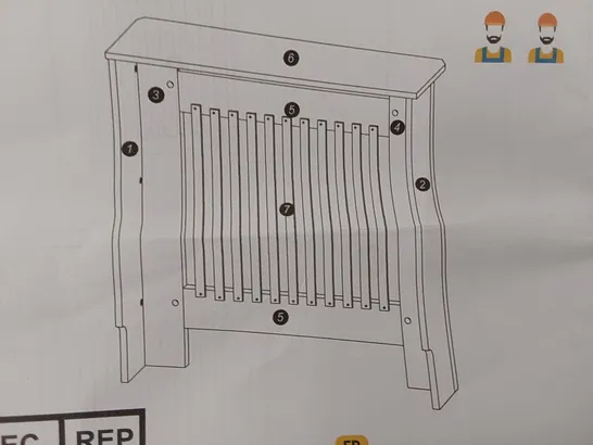 BOXED RADIATOR COVER H92cm