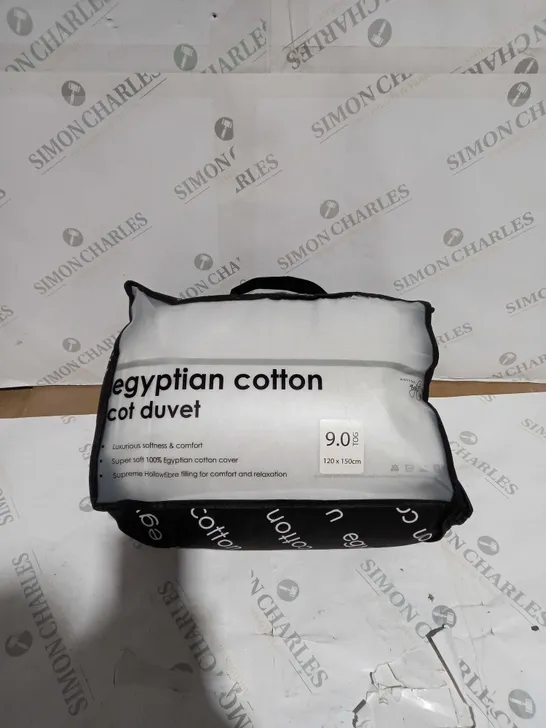 PACKAGED EGYPTIAN COTTON COT DUVET - 9 TOG