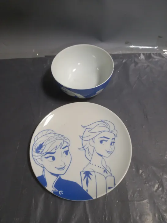 DISNEY FROZEN II BREAKFAST BOWL AND PLATE