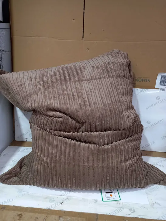 BROWN PLUSH LARGE CUSHION