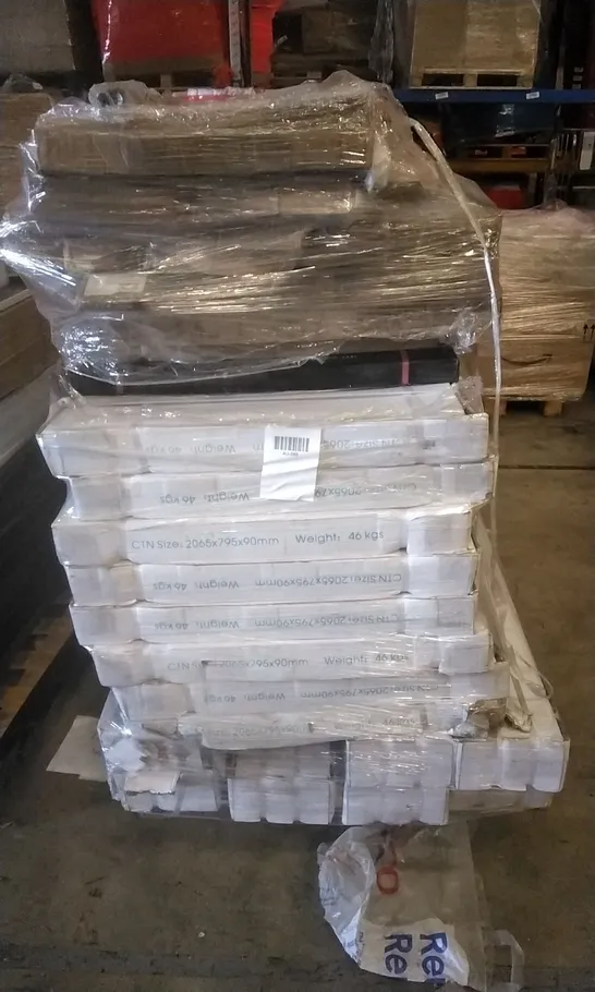 PALLET OF APPROX 25 ASSORTED SHOWER SCREENS AND ACCESSORIES TO INCLUDE TRINITY PREMIUM, BROOKLYN, CLEAN&CLEAR ETC