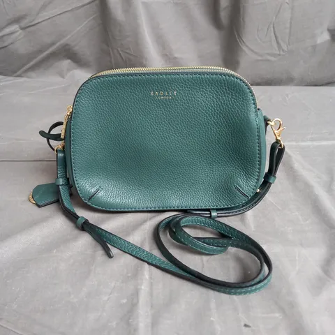 RADLEY LONDON LEATHER CROSS BODY BAG IN FOREST GREEN 