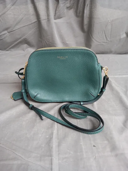 RADLEY LONDON LEATHER CROSS BODY BAG IN FOREST GREEN 