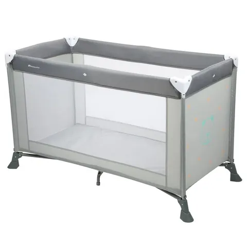 BOXED FOLDING TRAVEL COT WITH MATTRESS