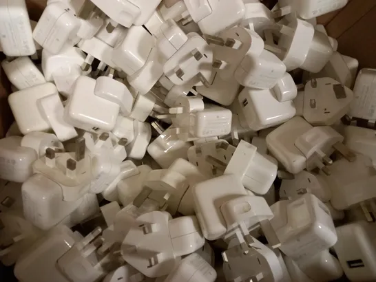 LOT OF APPROX 40 ASSORTED USB CHARGER UK APPLE 10W ADAPTERS