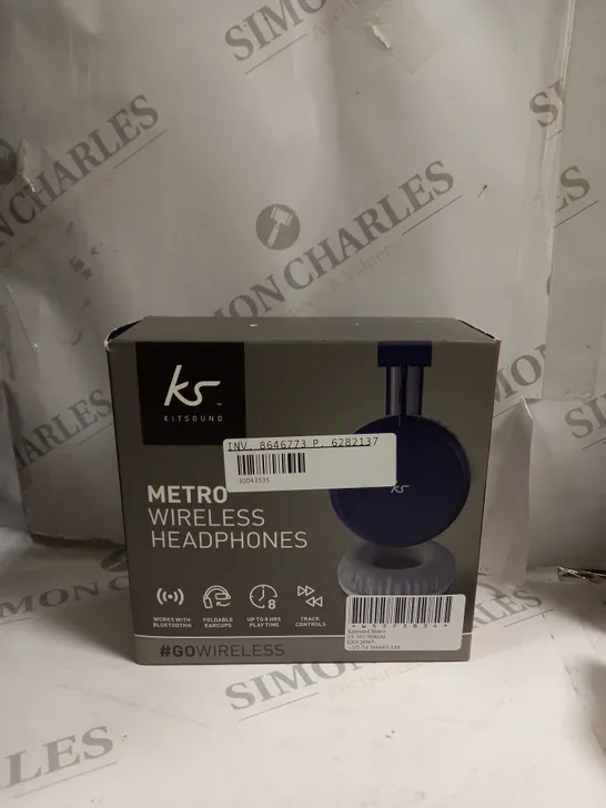 6X BOXED KITSOUND BLUE METRO WIRELESS HEADPHONES 