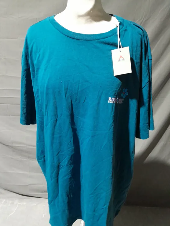 PASSENGER ROAM WILD RECYCLED T-SHIRT IN TIDAL BLUE SIZE XXL