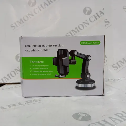 BOXED ONE-BUTTON POP UP SUCTION PHONE HOLDER 