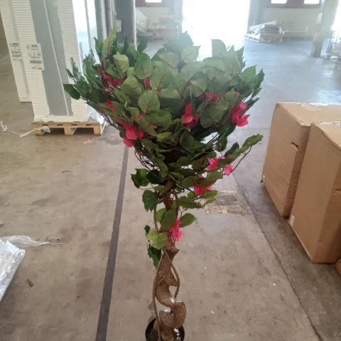 TWO BOXED 120CM ARTIFICIAL BOUGAINVILLEA TOPIARY