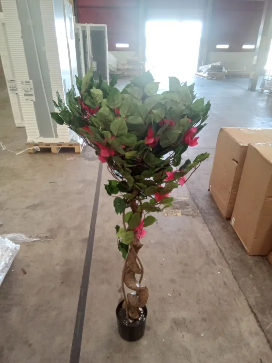 TWO BOXED 120CM ARTIFICIAL BOUGAINVILLEA TOPIARY