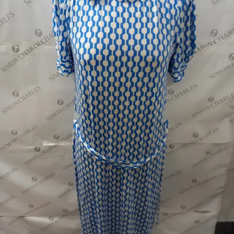 BODEN GEO PATTERN JERSEY DRESS - UK 12R