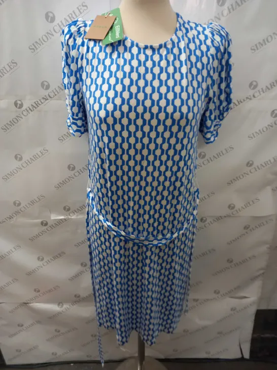 BODEN GEO PATTERN JERSEY DRESS - UK 12R