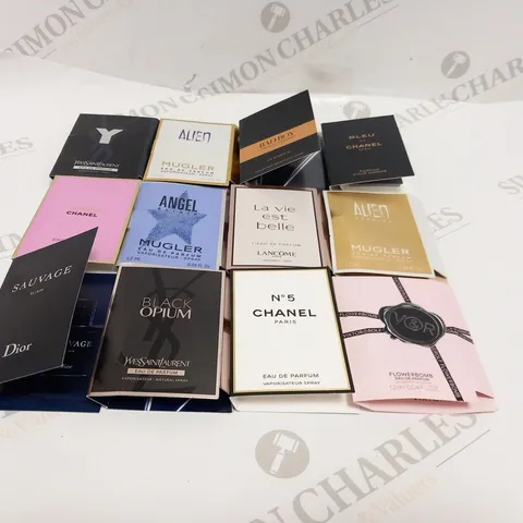 LARGE QUANTITY OF ASSORTED TESTER PERFUMES TO INCLUDE; CHANBEL, MUGLER, VIKTOR AND ROLF, DIOR AND YVES SAINT LAURENT