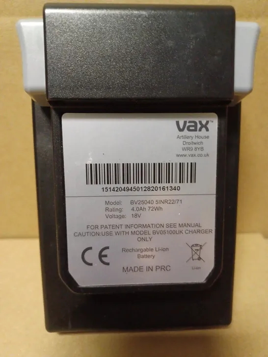 VAX ONEPWR 4.0AH MAX BATTERY