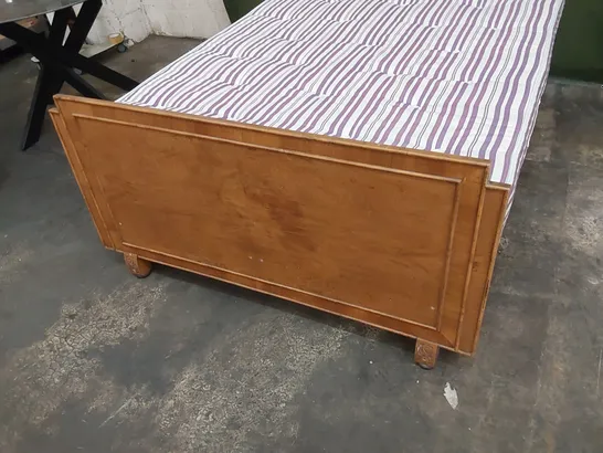 TRADITIONAL ANTIQUE 4'6" DOUBLE SIZE DIVAN BED WITH MATTRESS