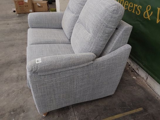 QUALITY BRITISH DESIGNER G PLAN SPENCER FIXED TWO SEATER SOFA BEACH DUCK EGG FABRIC 