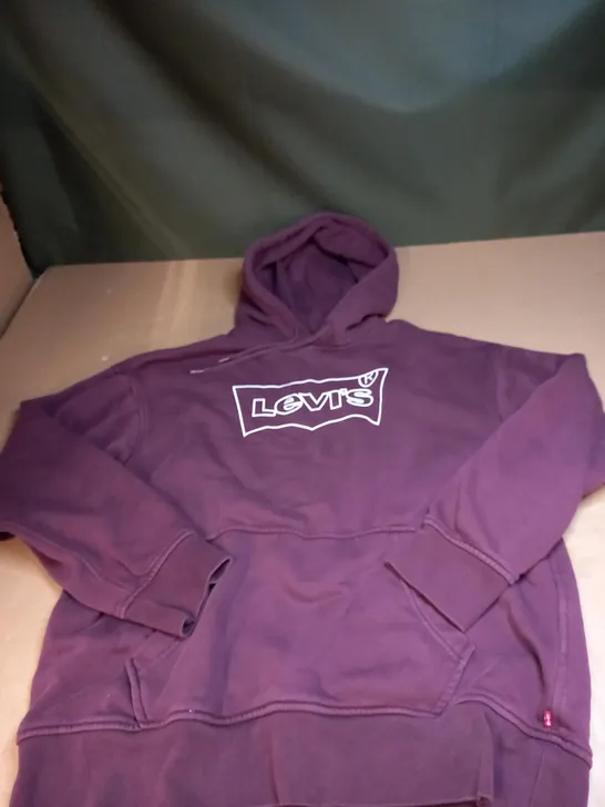 LEVIS OVERHEAD HOODIE IN BURGUNDY SIZE M