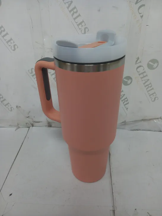 UNBRANDED INSULATED METAL TAVEL MUG IN PEACH