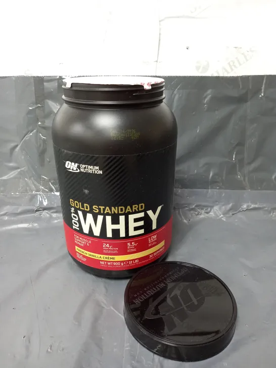 SEALED OPTIMUM NUTRITION GOLD STANDARD 100% WHEY IN FRENCH VANILLA CREME 900G