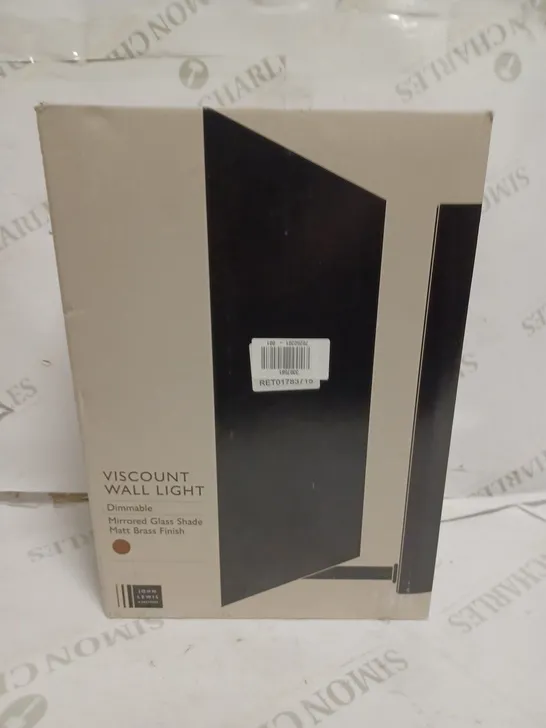 JOHN LEWIS VISCOUNT WALL LIGHT DIMMABLE - COLLECTION ONLY