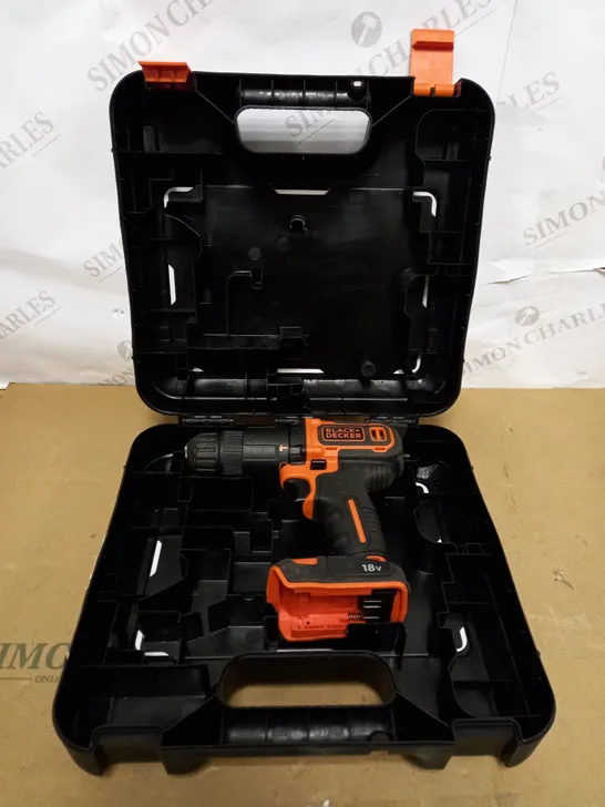 BLACK+DECKER 18 V CORDLESS 2-GEAR COMBI HAMMER DRILL POWER TOOL 