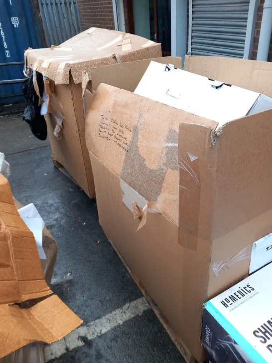 PALLET OF APPROXIMATELY 12 ASSORTED UNBOXED HOMEDICS AND REVAMP RODUCTS TO INCLUDE; TOTAL CLEAN AIR PURIFIER, LUXURY FOOT SPA, THERMAL PRO MASSAGER, HOLLYWOOD PROGLOSS CURL AND SHIATSU MASSAGER