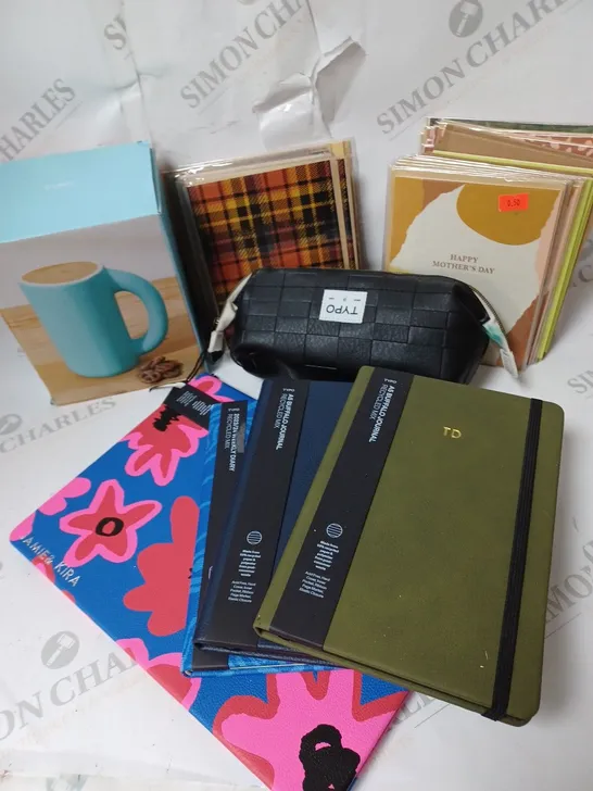 APPROXIMATELY 15 COTTON ON ITEMS INCLUDING CARDS FOR DEIFFERENT OCCASIONS, A4 NOTEBOOK AN SEVERAL A5 NOTEBOOKS AND PLANNERS