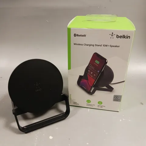 BOXED BELKIN WIRELESS CHARGING STAND 10W & SPEAKER 