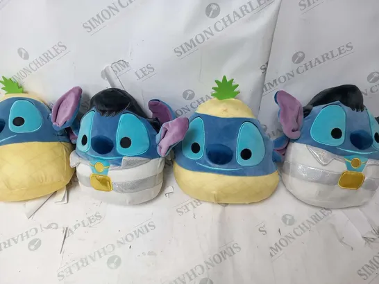 FOUR ASSORTED DISNEY STITCH SQUISHMALLOWS