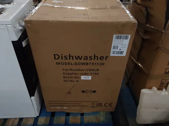 BOXED SWAN SDWB751130 INTEGRATED 12-PLACE FULLSIZE DISHWASHER