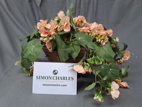 BOXED FAUX BEGONIA HANGING BASKET RRP £39.99