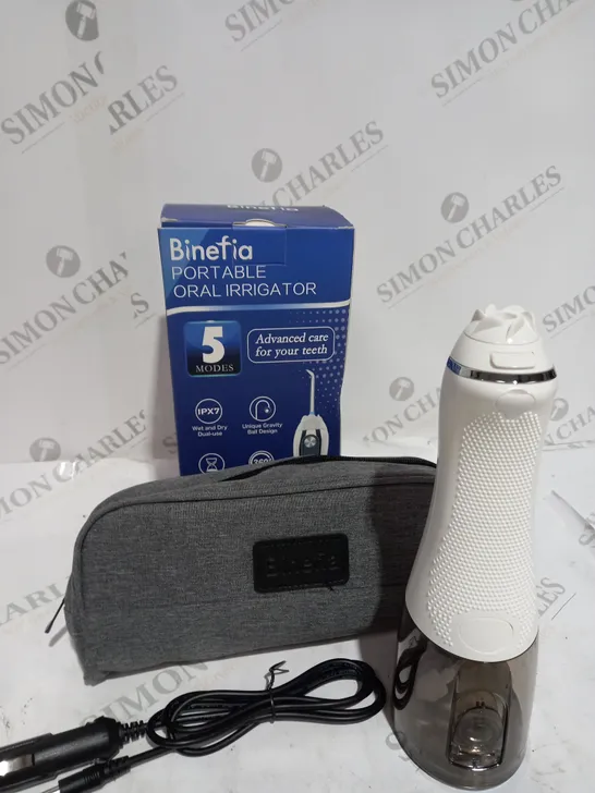 BOXED BINEFIA PORTABLE ORAL IRRIGATOR CARE FOR YOUR TEETH