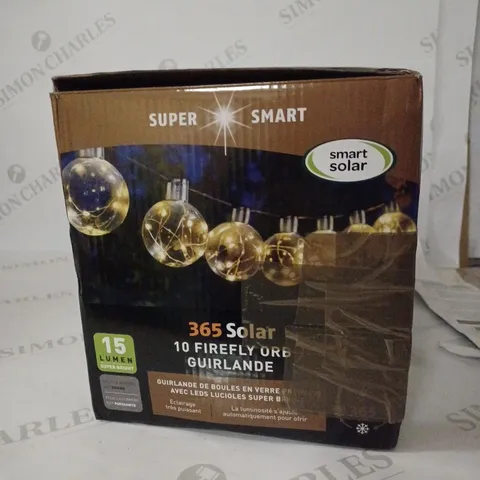 SUPER SMART 365 SOLAR 10 FIREFLY ORB STRING LIGHTS