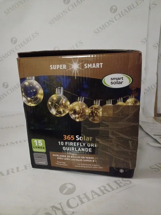 SUPER SMART 365 SOLAR 10 FIREFLY ORB STRING LIGHTS