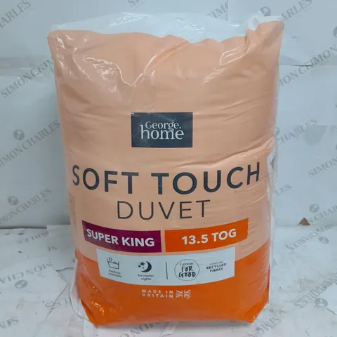 GEORGE HOME SOFT TOUCH SUPER KING DUVET 13.5 TOG