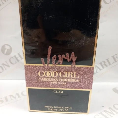 BOXED AND SEALED CAROLINA HERRERA VERY GOOD GIRL GLAM PARFUM 50ML