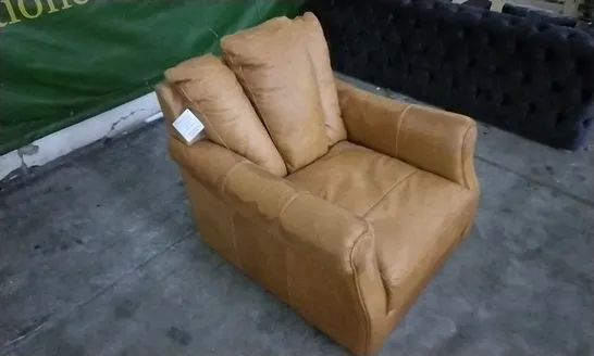 QUALITY RUST LEATHER ARMCHAIR 