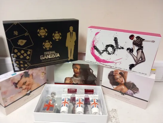 6 ASSORTED COSMETICS BOX SETS TO INCLUDE; LOL, EAU SO, IRIGINAL GANSTA AND UK URBAN